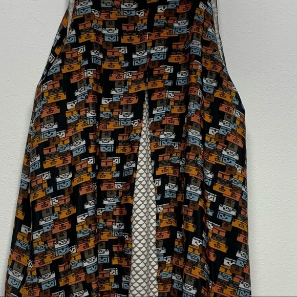 Anthropologie Porridge | Small |Split Back Suitcase Print Layered Swing Tank Top - Picture 11 of 15